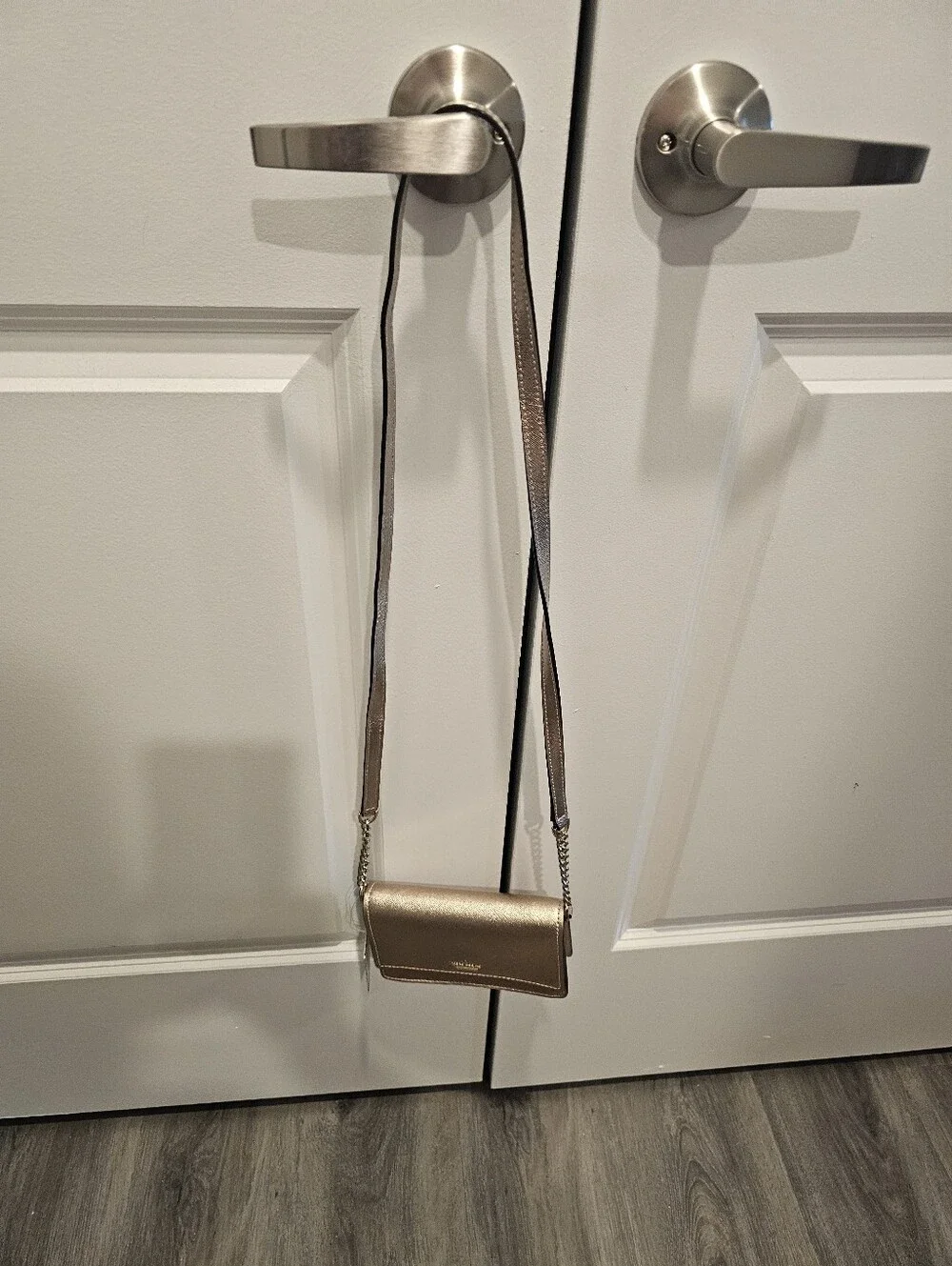 kate spade Metallic Rose Gold Crossbody Bag